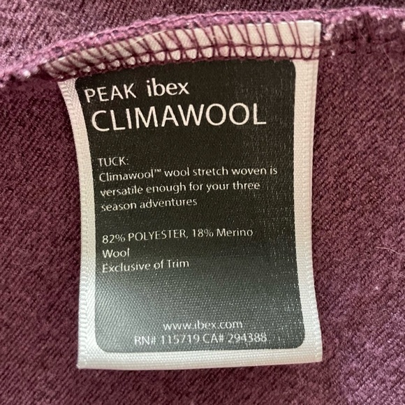 Ibex Women’s Burgundy Chute Peak Climawool Softshell Jacket Size Small - Picture 8 of 10